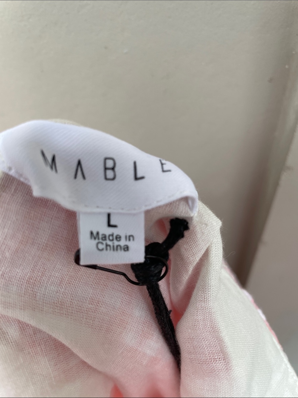 Mable/ Anthropologie “Lace Me Up Gingham Mini Dress”. Pink and White. Large. - Picture 2 of 4